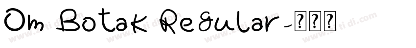 Om Botak Regular字体转换